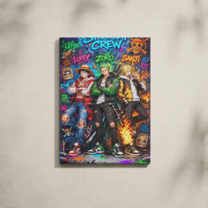 Alternative view of One Piece Canvas Art - Straw Hat Crew Graffiti Street Art