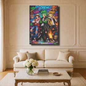 One Piece Canvas Art – Straw Hat Crew Graffiti Street Art