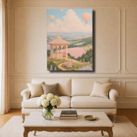 Fantasy Canvas Art – Colorful Fairytale Landscape