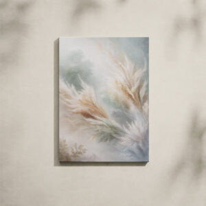 Alternative view of Nature Canvas Art - Pampas Grass in Neutral Tones