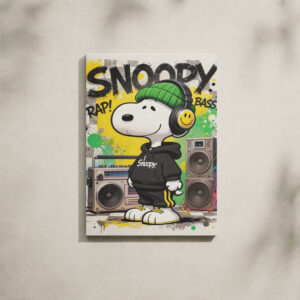 Alternative view of Cartoon Canvas Art - Snoopy Hip-Hop, Headphones & Boombox