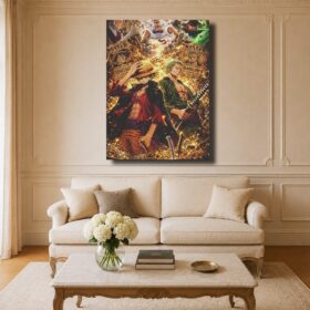 Manga Canvas Art – Luffy Gear 5 & Zoro Wano Poster