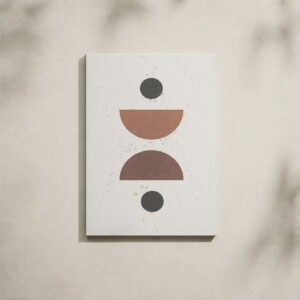 Alternative view of Boho Canvas Art - Minimalist Geometric Arches Wall Art