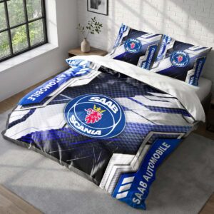 Saab Automobile Duvet Cover Set - Classic Car Bedding Set