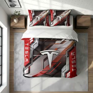 Alternative view of Tesla Duvet Cover Set - Electric Car Bedding Set