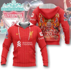 Liverpool Premier League Champions 2025 Pullover Hoodie