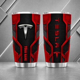 Tesla 20oz Tumbler | 3D Carbon Armour Travel Mug