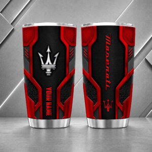 Alternative view of Maserati 20oz Tumbler | 3D Carbon Armour Travel Mug