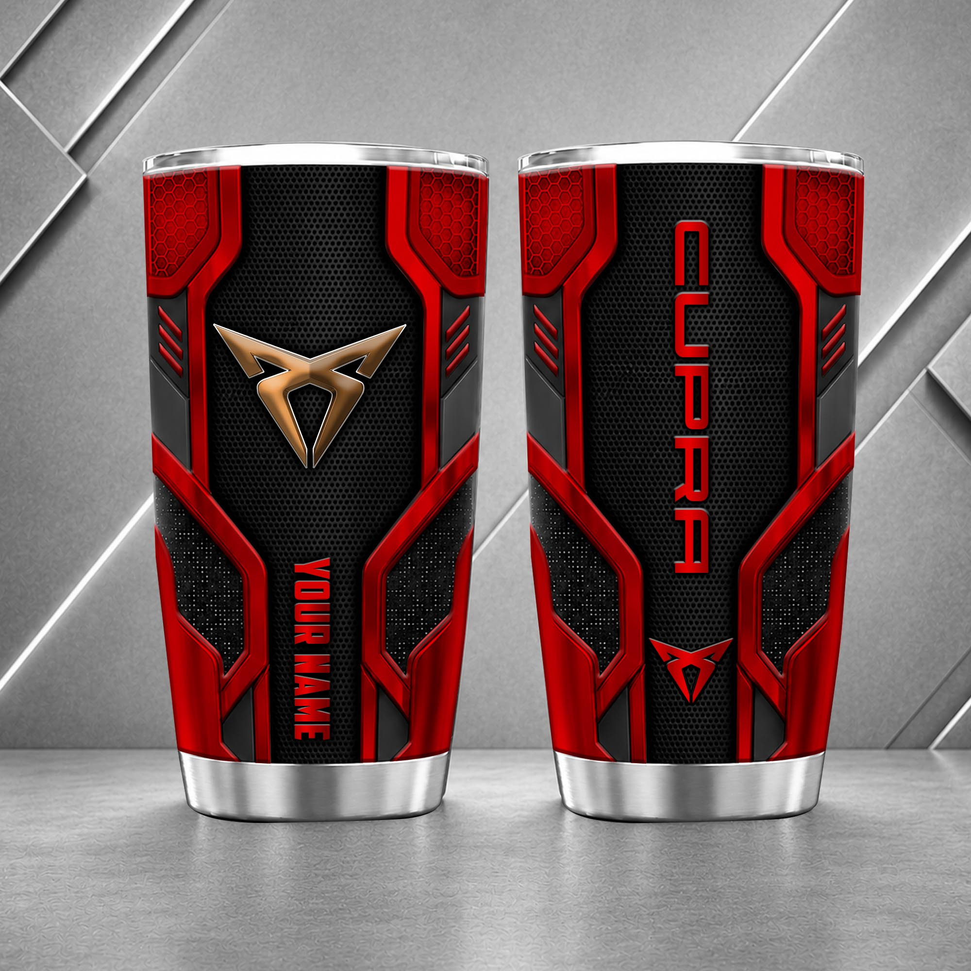 Cupra 20oz Tumbler | 3D Carbon Armour Travel Mug - Image 2
