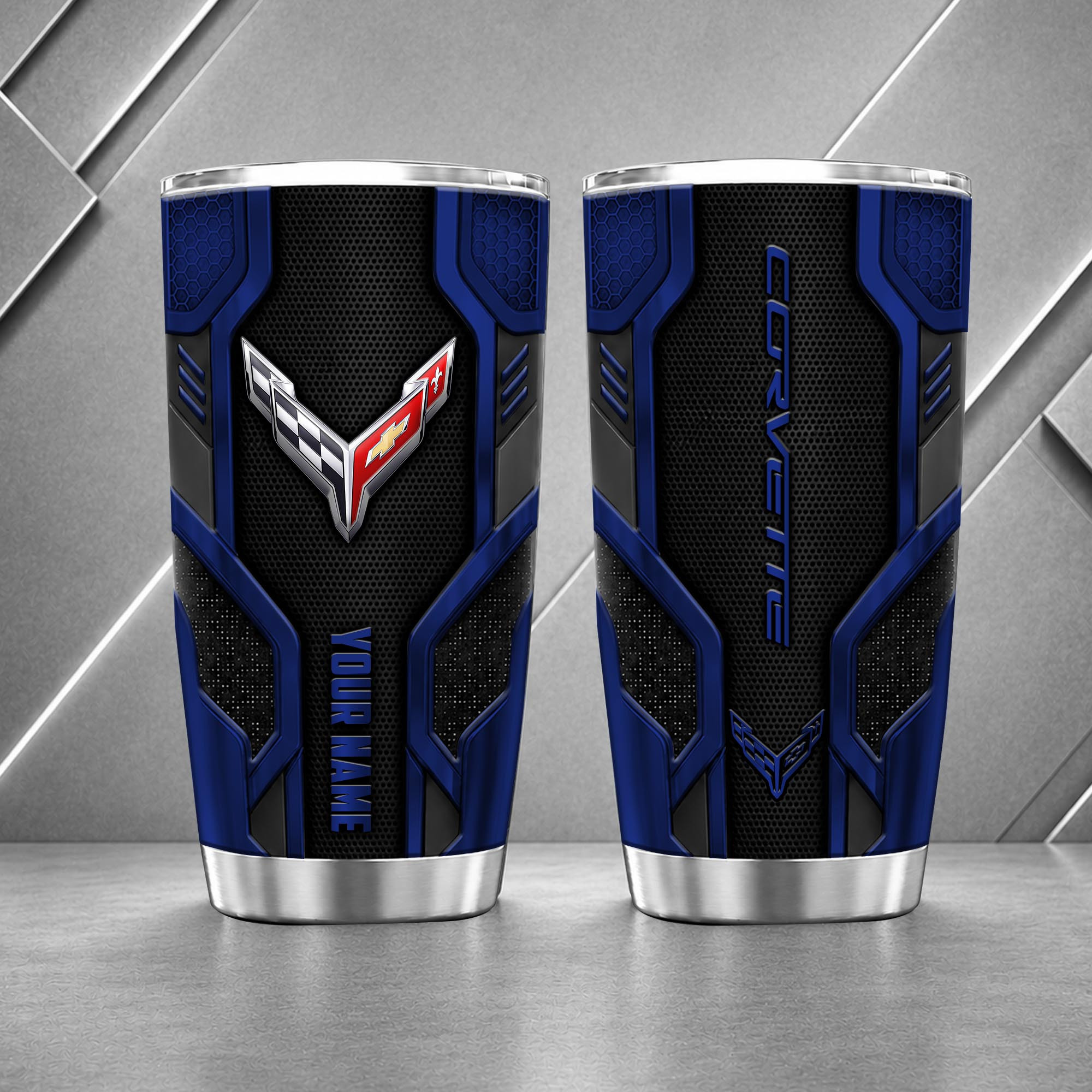 Corvette 20oz Tumbler | 3D Carbon Armour Travel Mug - Image 3
