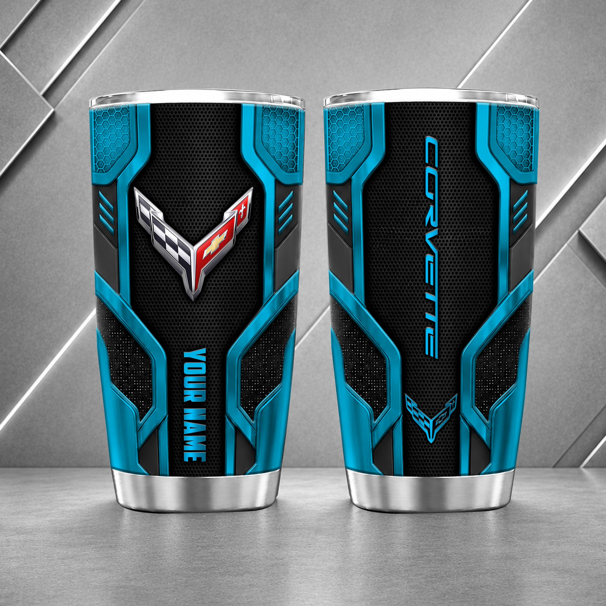 Corvette 20oz Tumbler | 3D Carbon Armour Travel Mug - Image 8