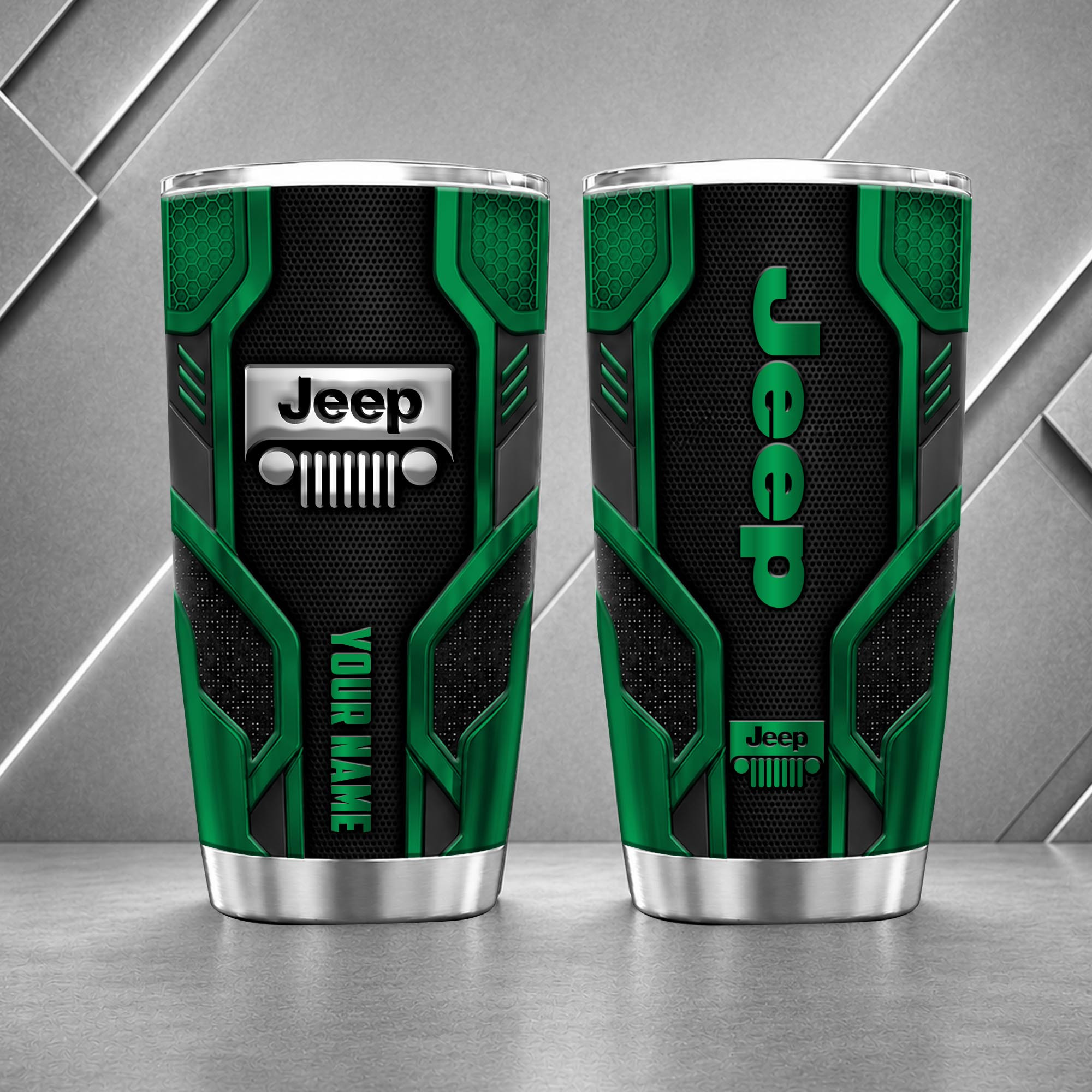 Jeep 20oz Tumbler | 3D Carbon Armour Travel Mug - Image 3