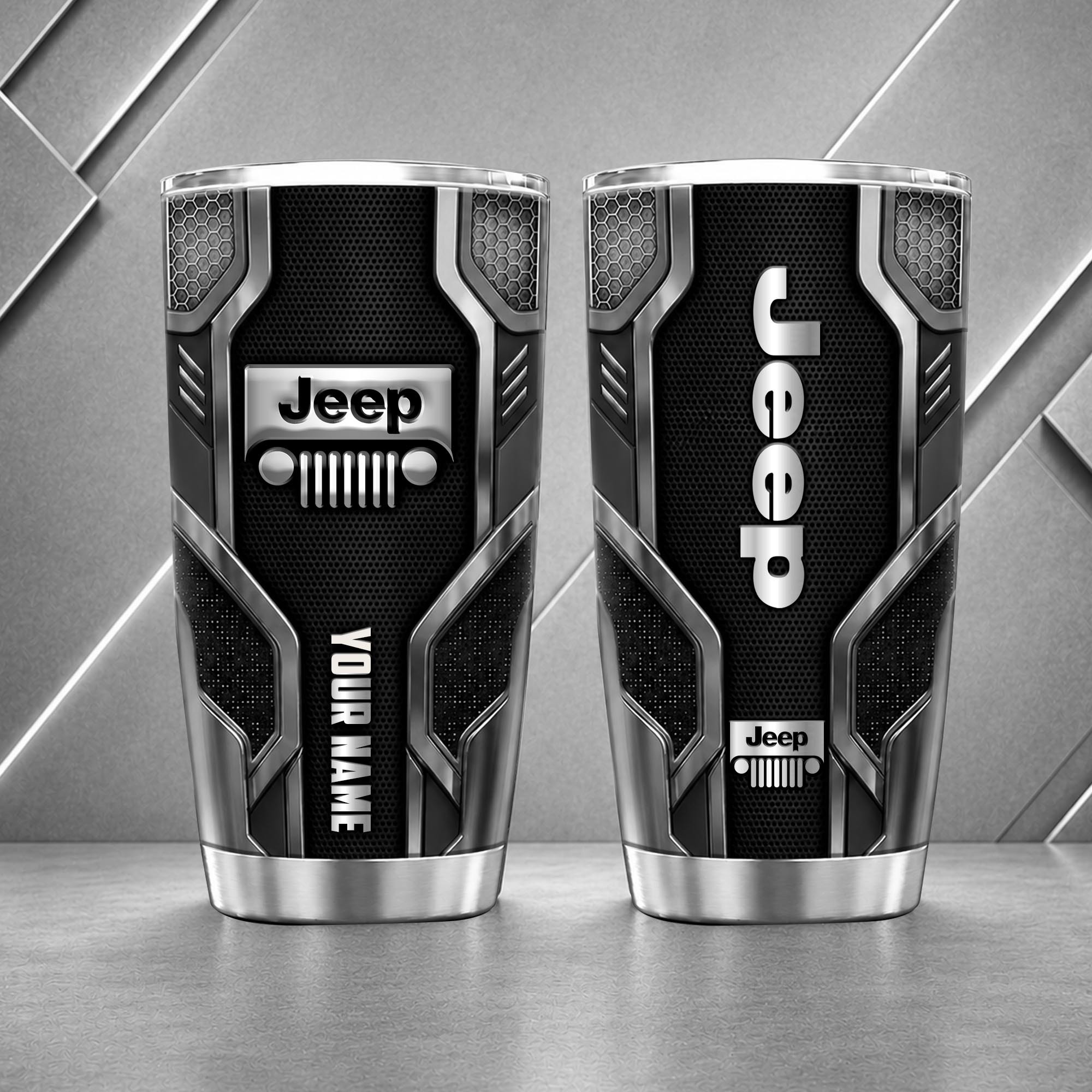 Jeep 20oz Tumbler | 3D Carbon Armour Travel Mug - Image 4
