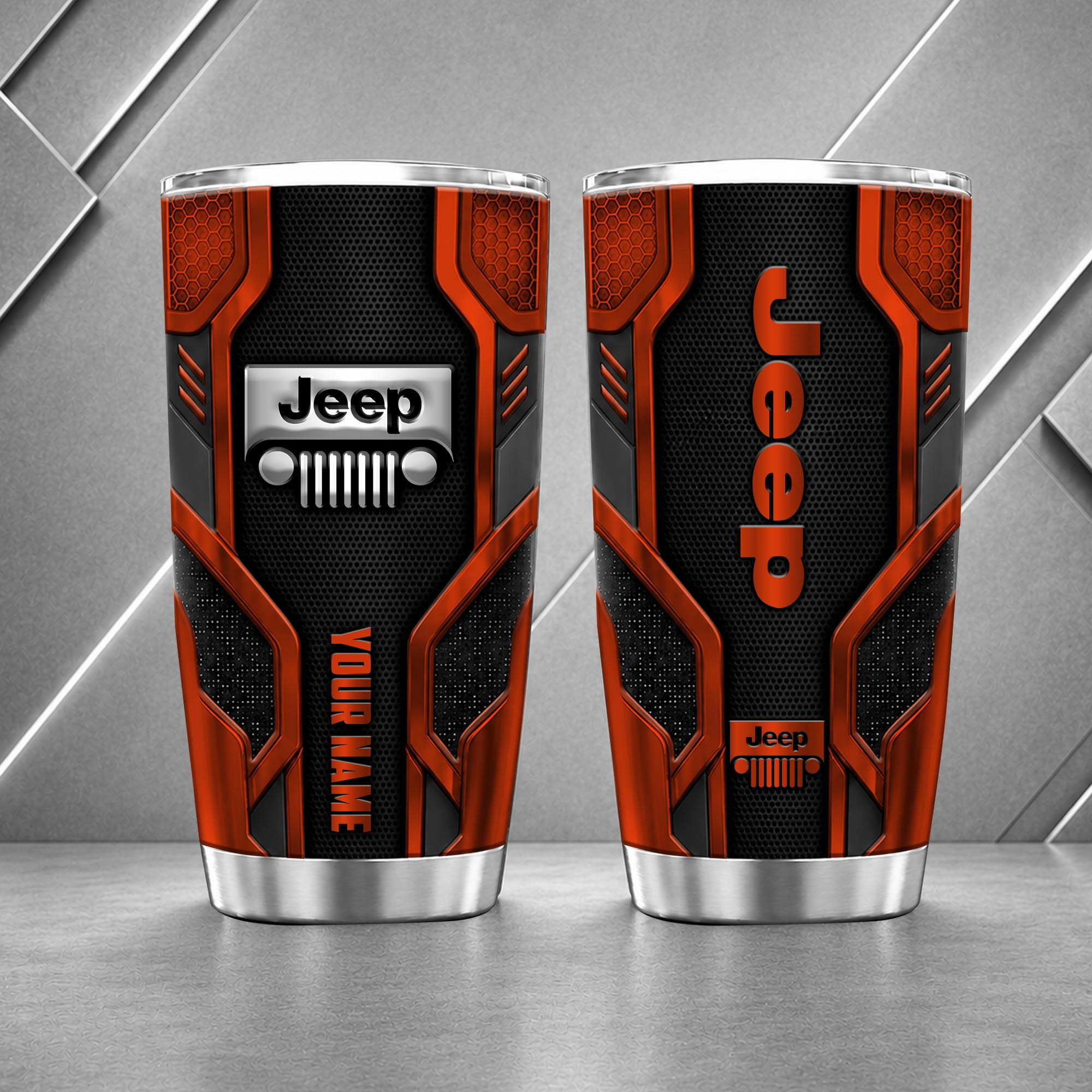 Jeep 20oz Tumbler | 3D Carbon Armour Travel Mug - Image 6