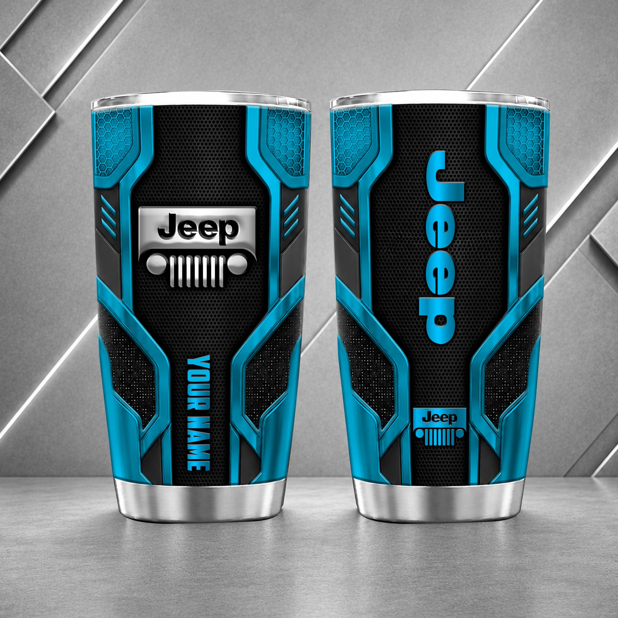 Jeep 20oz Tumbler | 3D Carbon Armour Travel Mug - Image 7