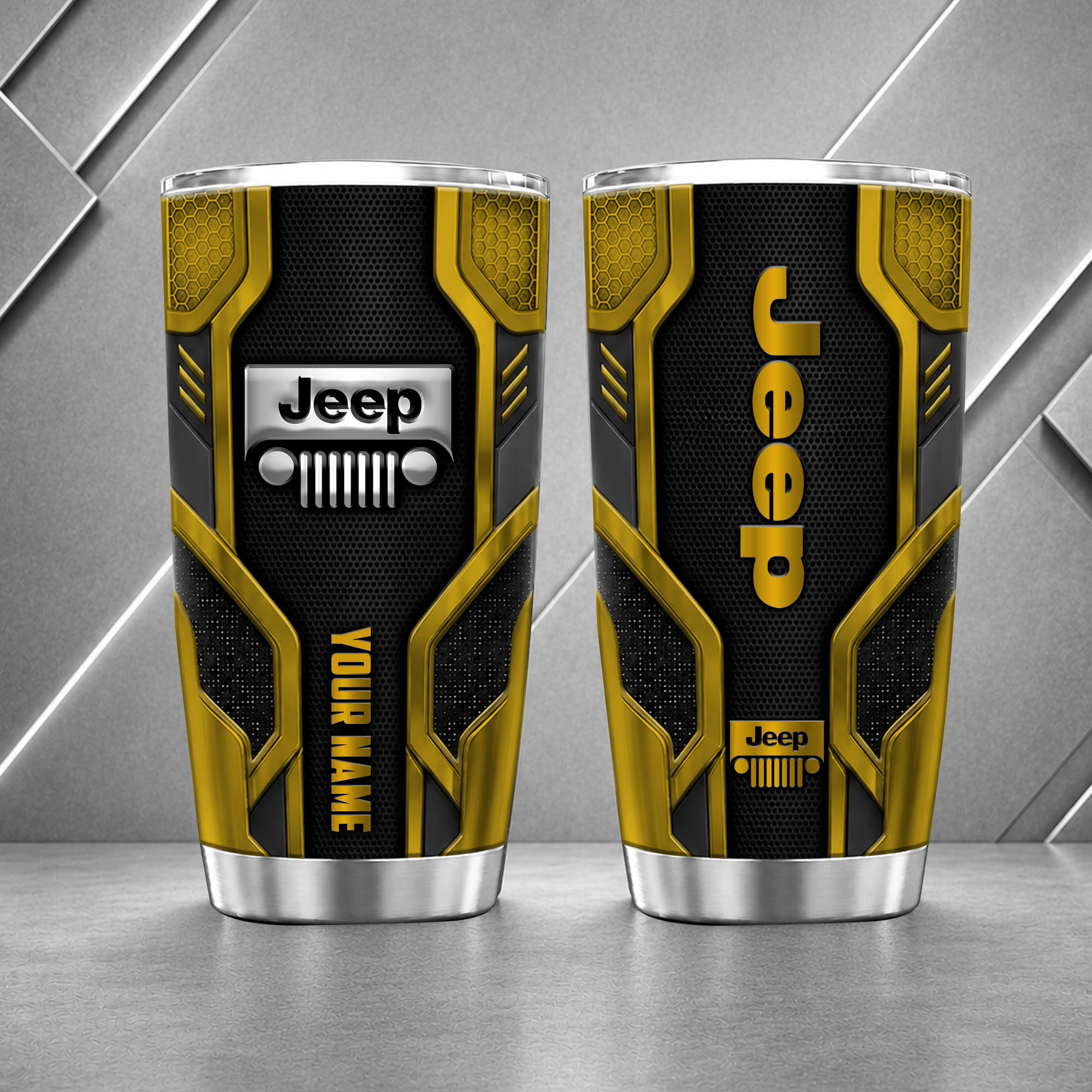 Jeep 20oz Tumbler | 3D Carbon Armour Travel Mug - Image 8