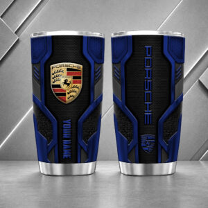 Alternative view of Porsche 20oz Tumbler | 3D Carbon Armour Travel Mug