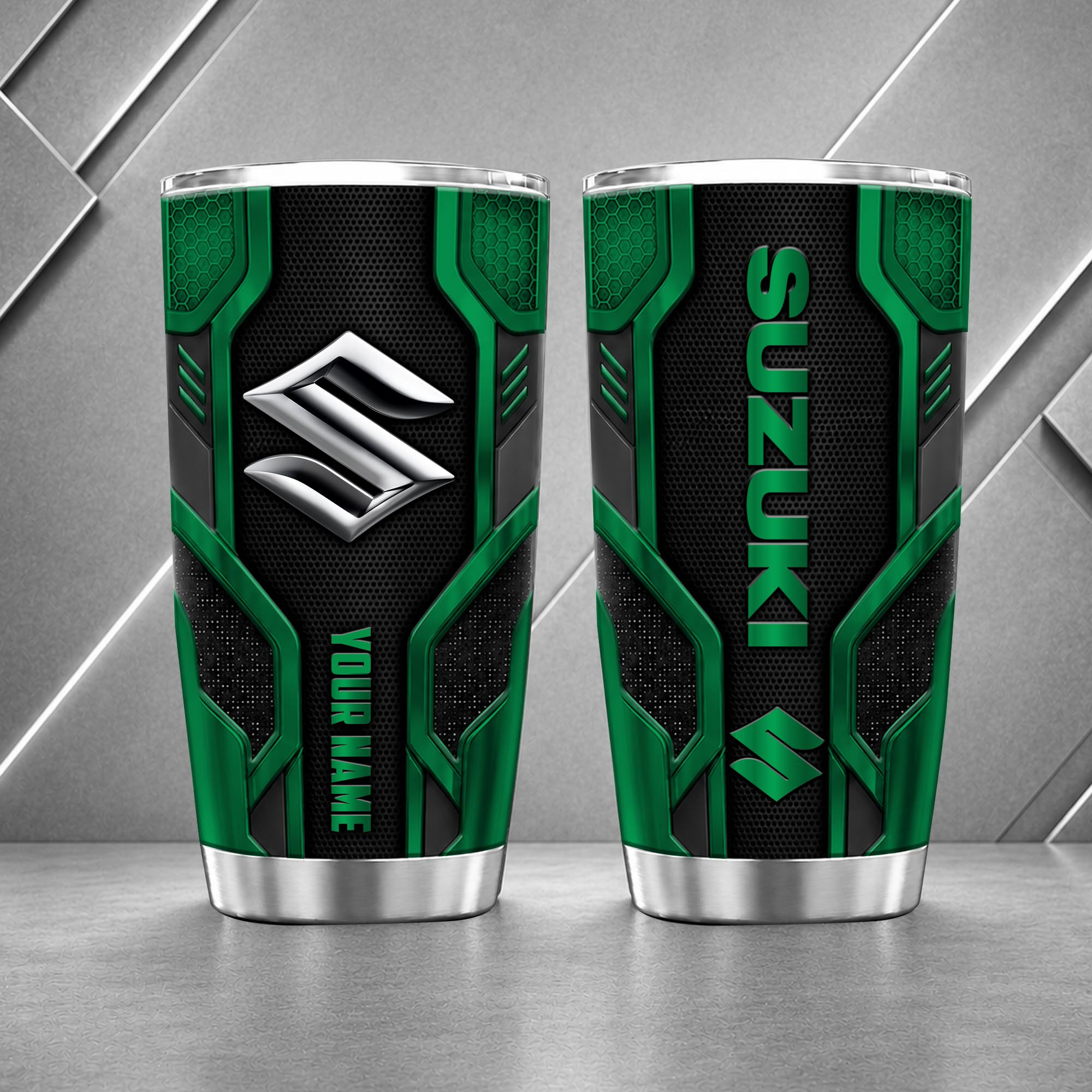 Suzuki Automobiles 20oz Tumbler | 3D Carbon Armour Travel Mug - Image 3