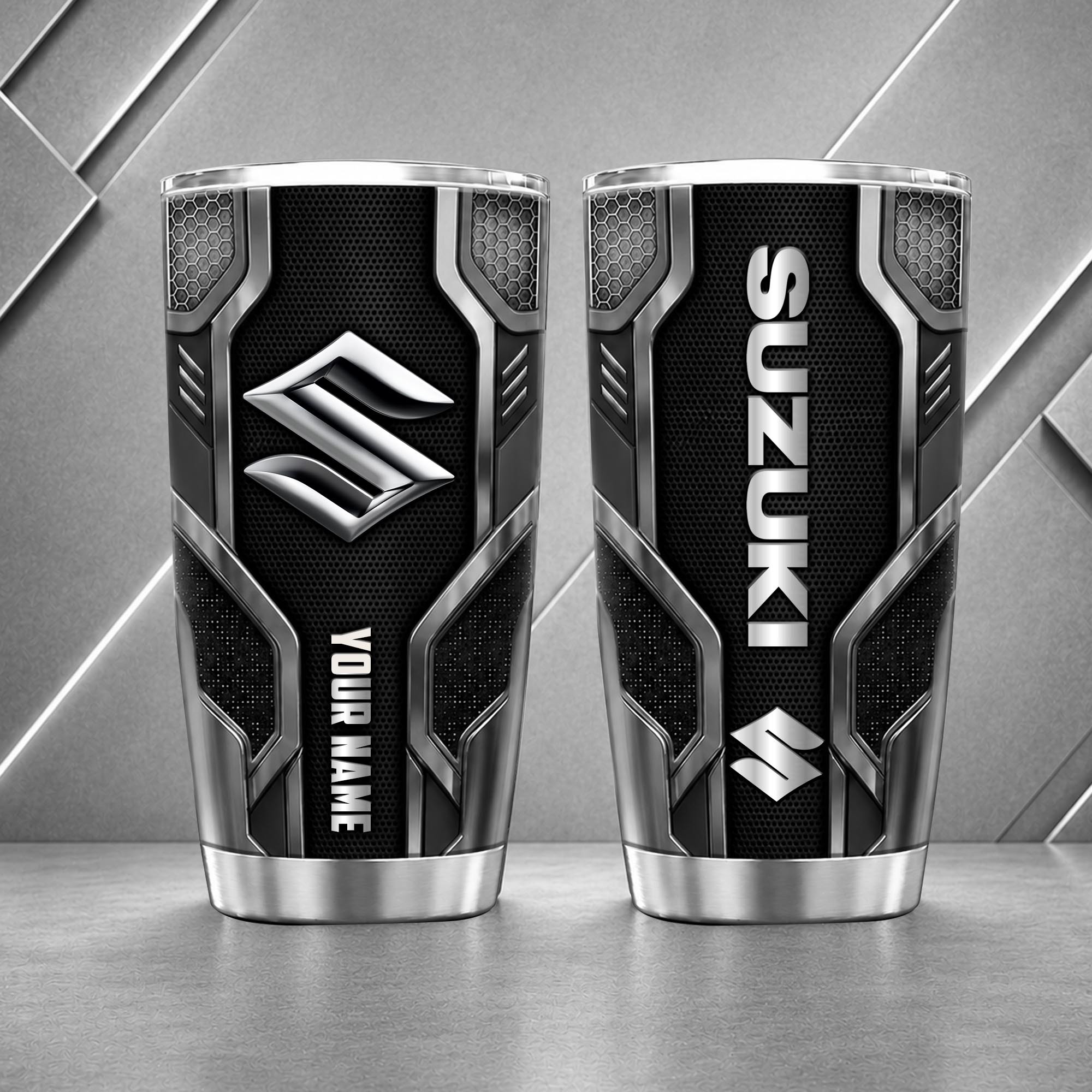 Suzuki Automobiles 20oz Tumbler | 3D Carbon Armour Travel Mug - Image 4
