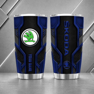 Alternative view of Skoda 20oz Tumbler | 3D Carbon Armour Travel Mug