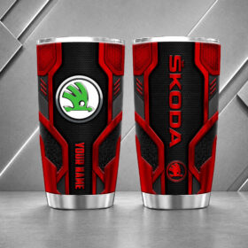 Skoda 20oz Tumbler | 3D Carbon Armour Travel Mug