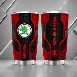 Skoda 20oz Tumbler | 3D Carbon Armour Travel Mug