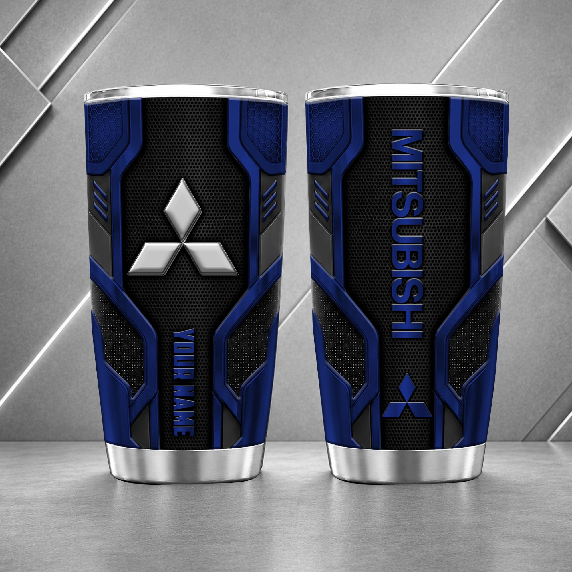Mitsubishi 20oz Tumbler | 3D Carbon Armour Travel Mug - Image 2