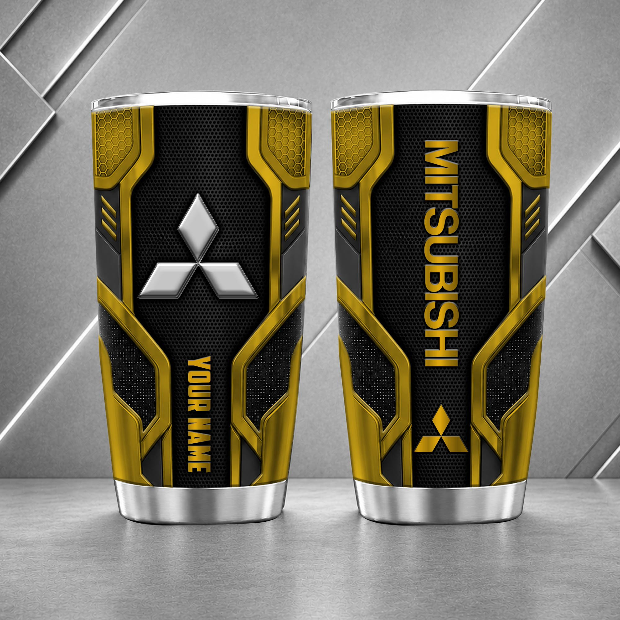 Mitsubishi 20oz Tumbler | 3D Carbon Armour Travel Mug - Image 8