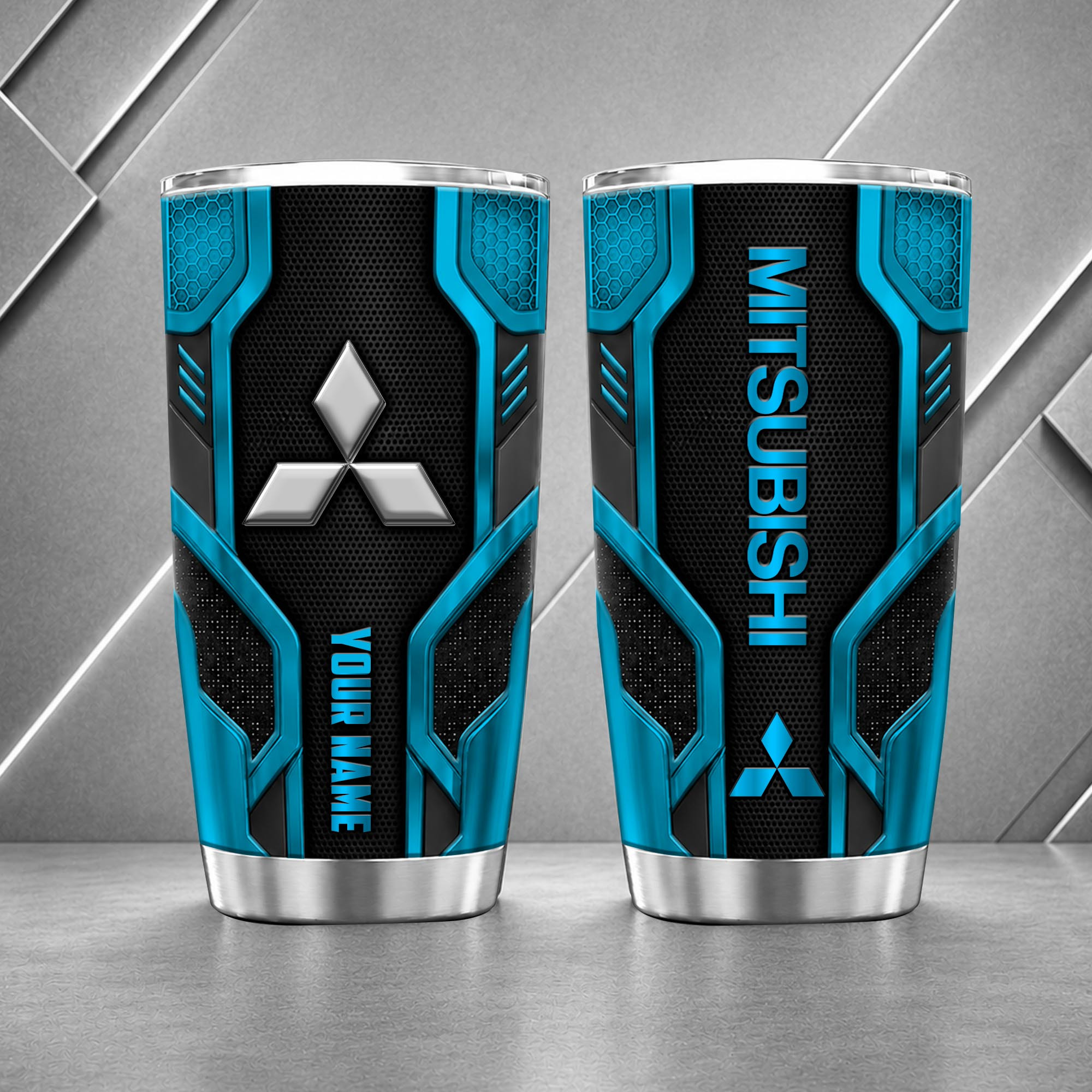 Mitsubishi 20oz Tumbler | 3D Carbon Armour Travel Mug - Image 7