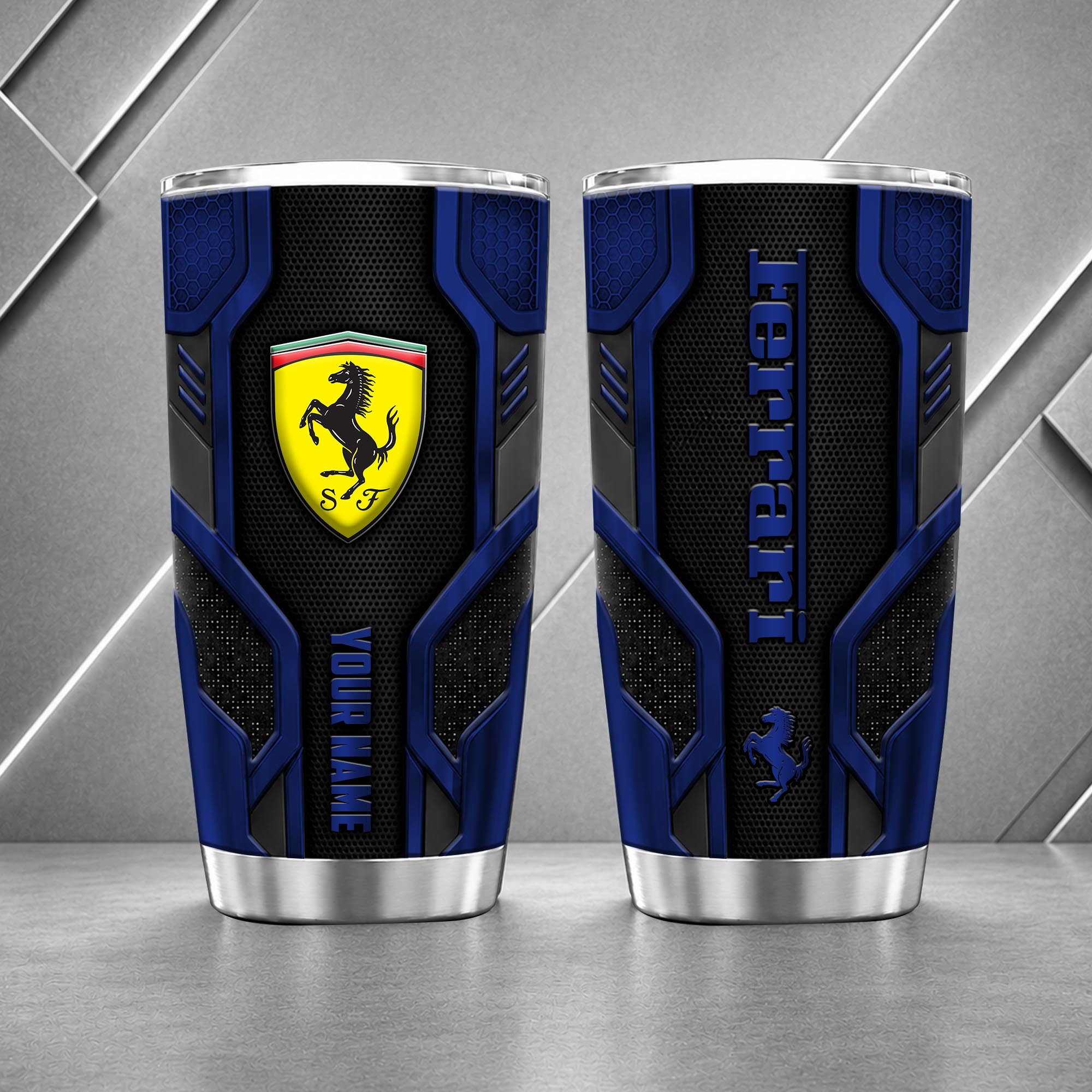 Ferrari 20oz Tumbler | 3D Carbon Armour Travel Mug - Image 3