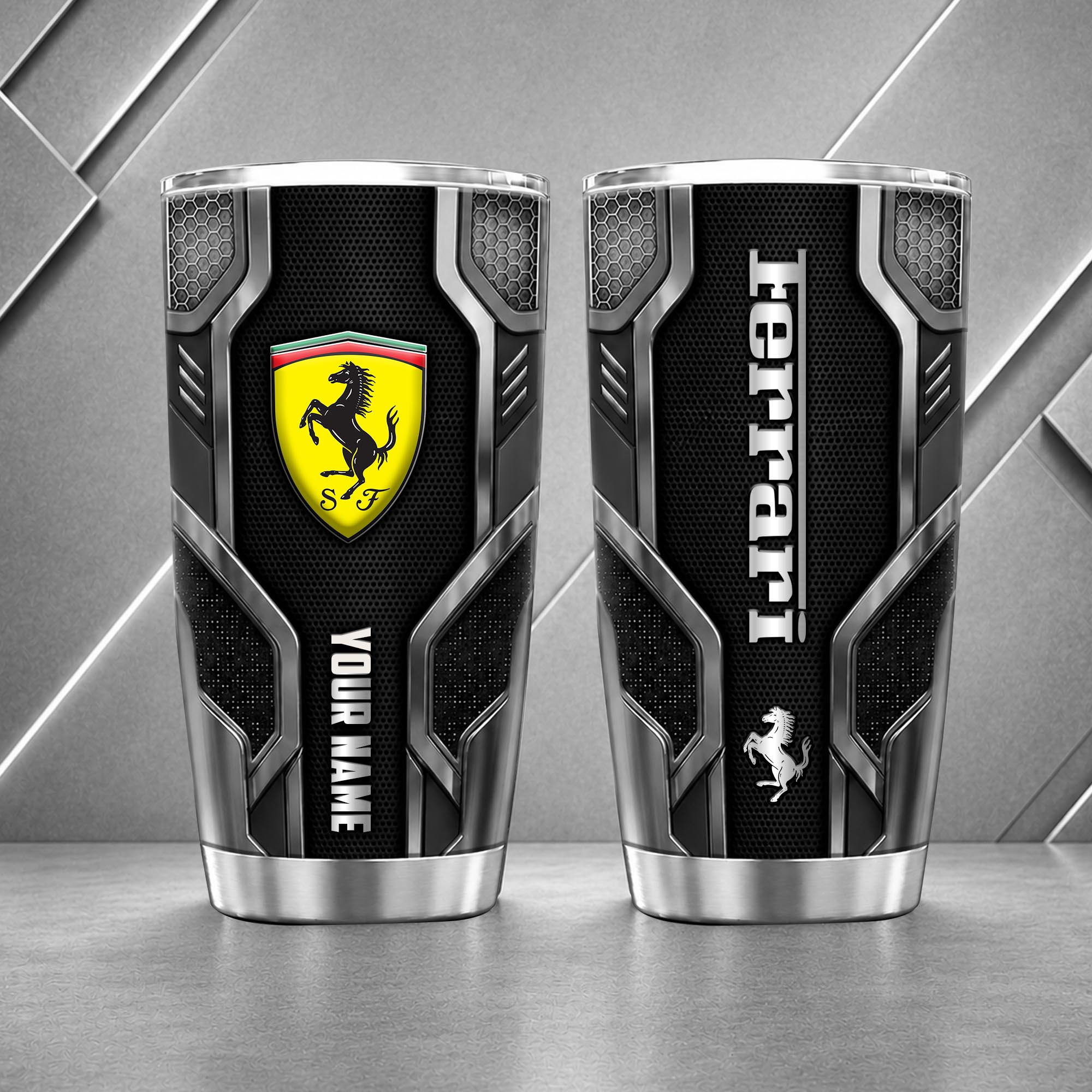 Ferrari 20oz Tumbler | 3D Carbon Armour Travel Mug - Image 4