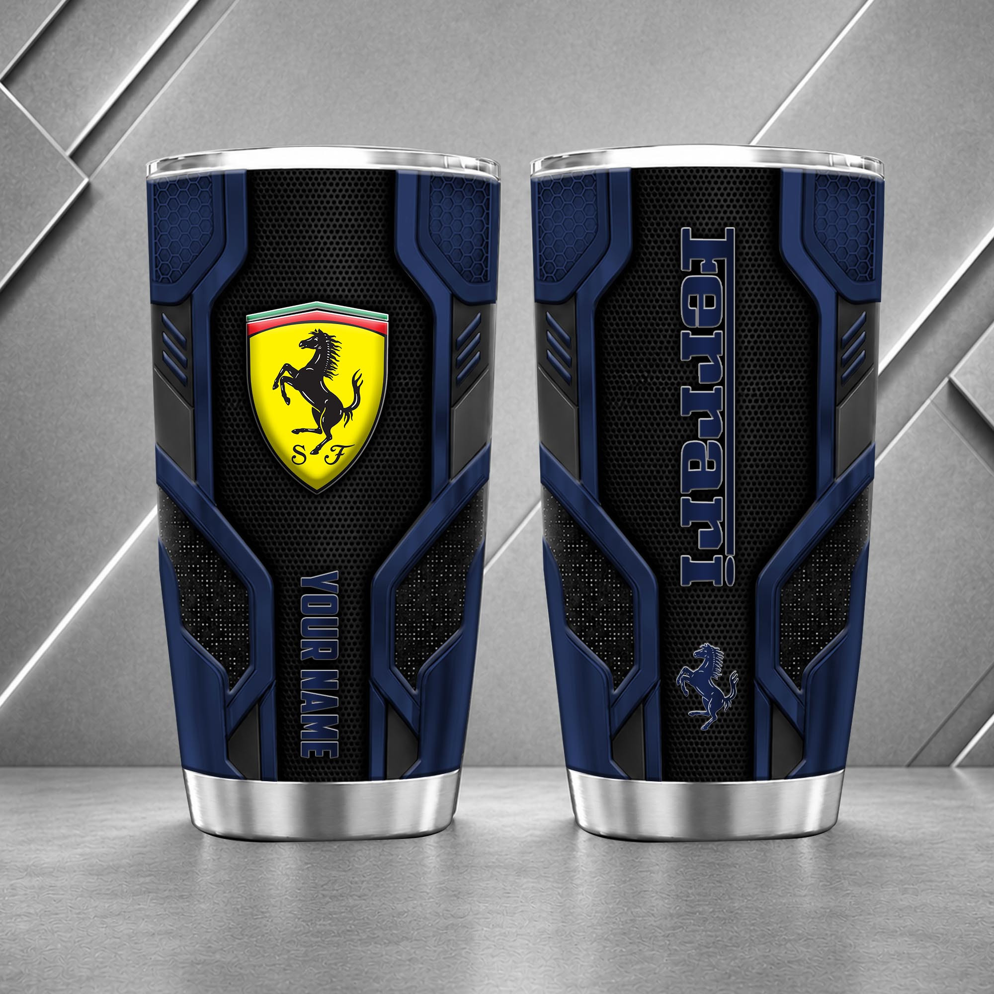 Ferrari 20oz Tumbler | 3D Carbon Armour Travel Mug - Image 5
