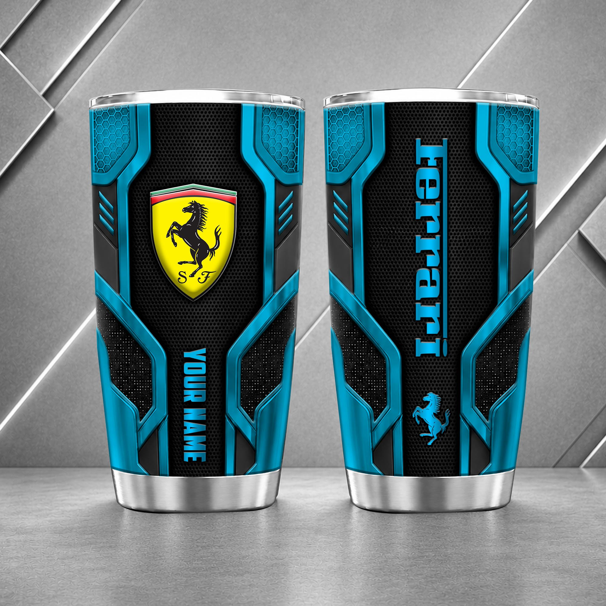 Ferrari 20oz Tumbler | 3D Carbon Armour Travel Mug - Image 7
