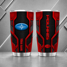 Polaris Motorcycles 20oz Tumbler | 3D Carbon Armour Biker Travel Mug