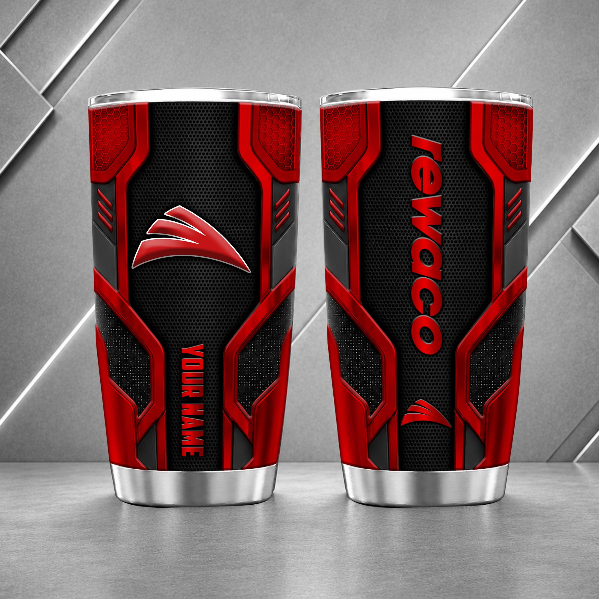 Rewaco 20oz Tumbler | 3D Carbon Armour Biker Travel Mug