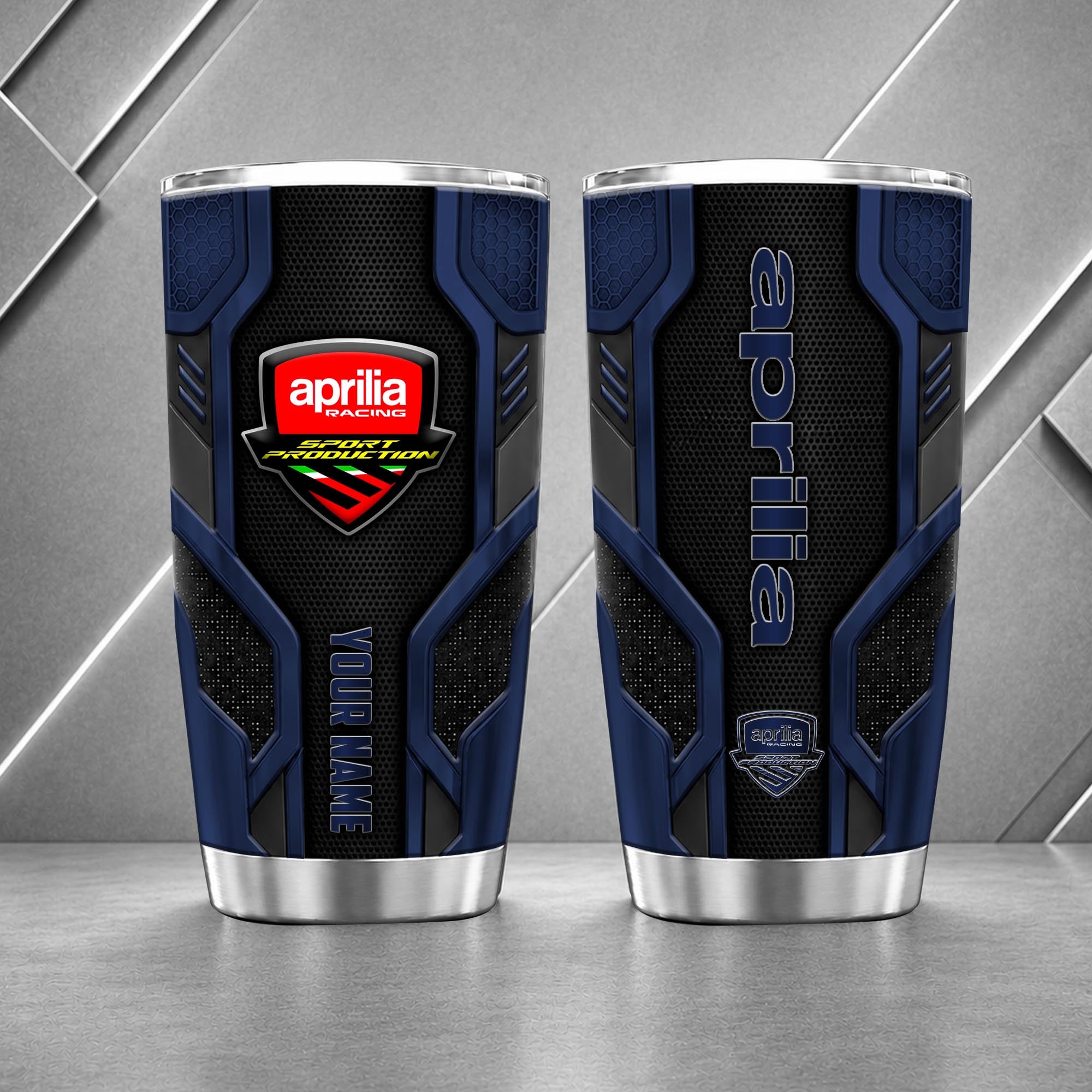 Aprilia Motorcycles 20oz Tumbler | 3D Carbon Armour Biker Travel Mug - Image 5
