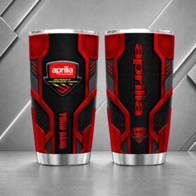 Aprilia Motorcycles 20oz Tumbler | 3D Carbon Armour Biker Travel Mug