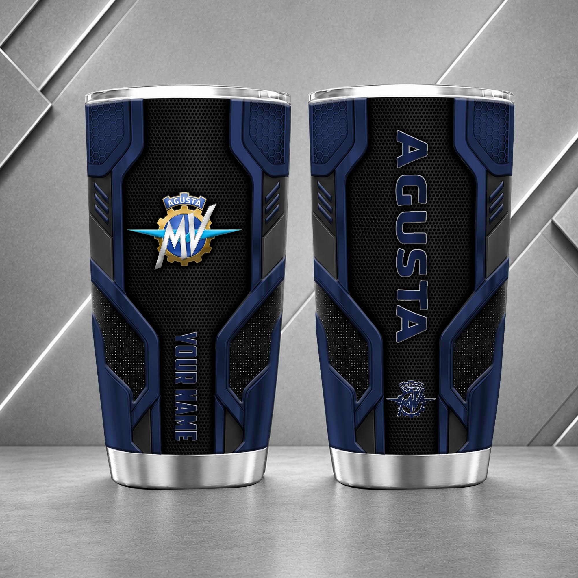 MV Agusta 20oz Tumbler | 3D Carbon Armour Biker Travel Mug - Image 5