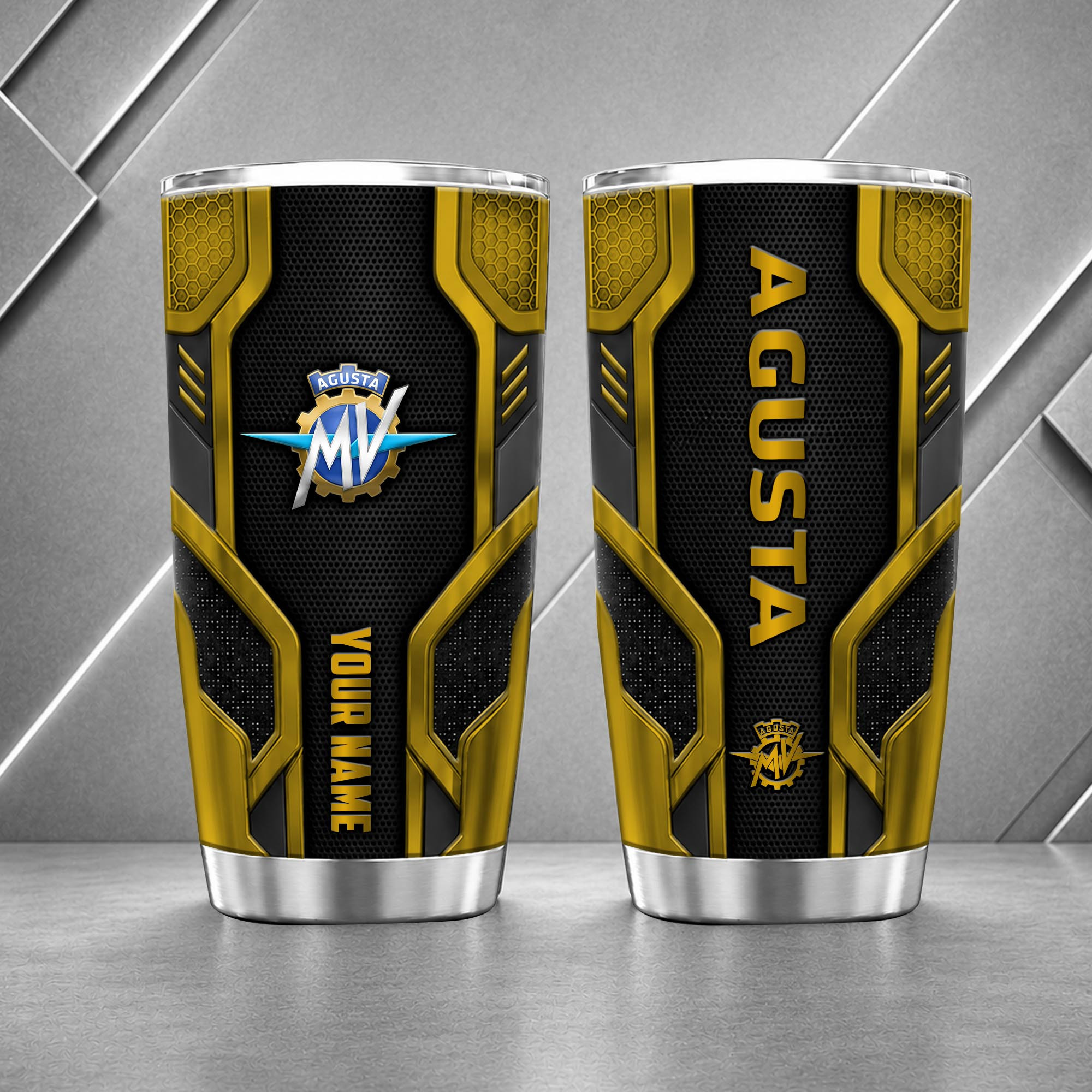 MV Agusta 20oz Tumbler | 3D Carbon Armour Biker Travel Mug - Image 8