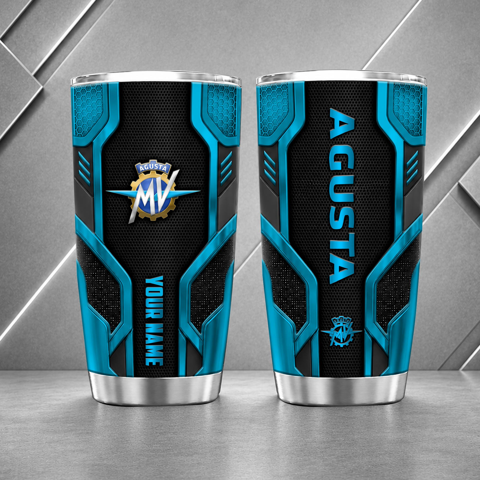 MV Agusta 20oz Tumbler | 3D Carbon Armour Biker Travel Mug - Image 7