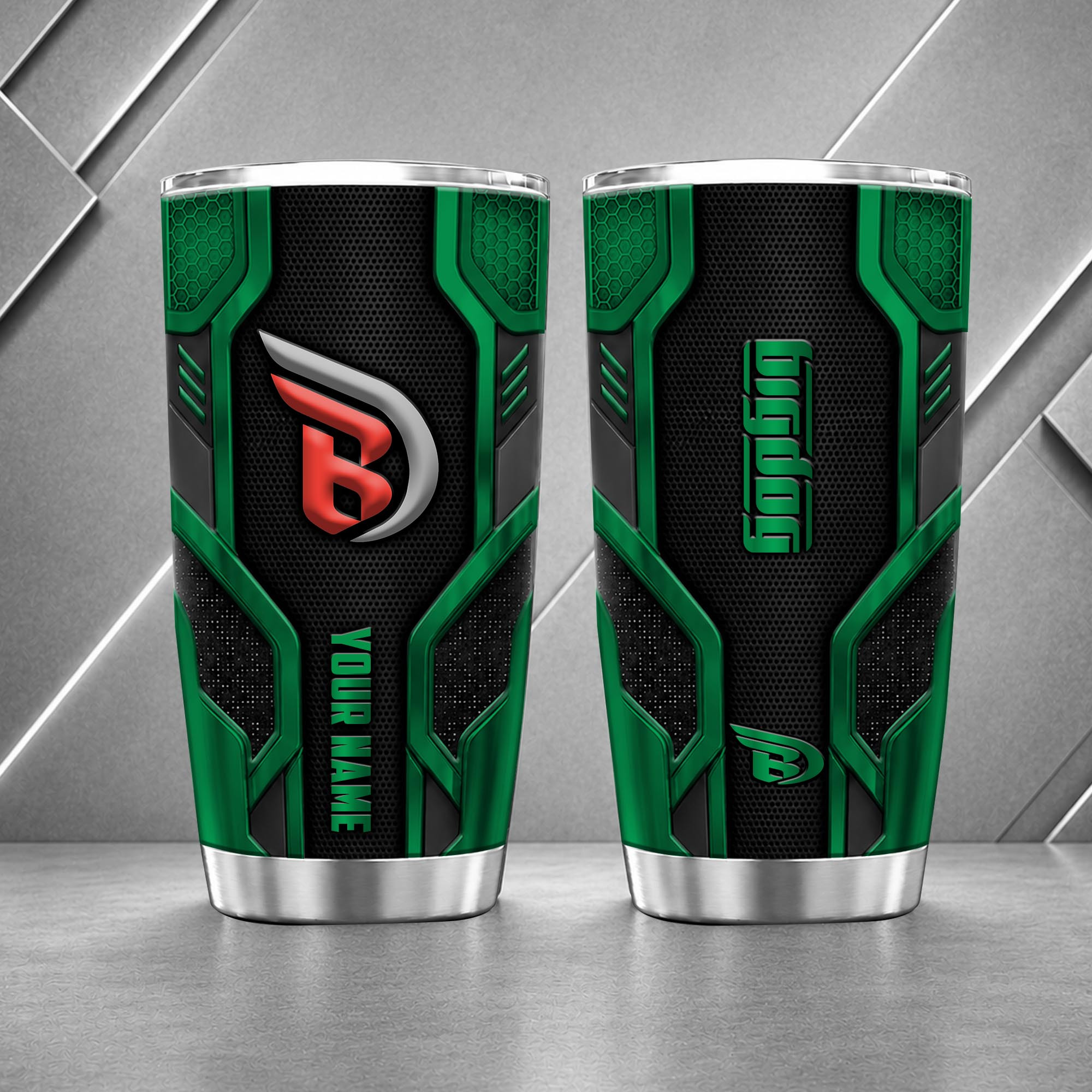 Big Dog Motorcycles 20oz Tumbler | 3D Carbon Armour Biker Travel Mug - Image 3