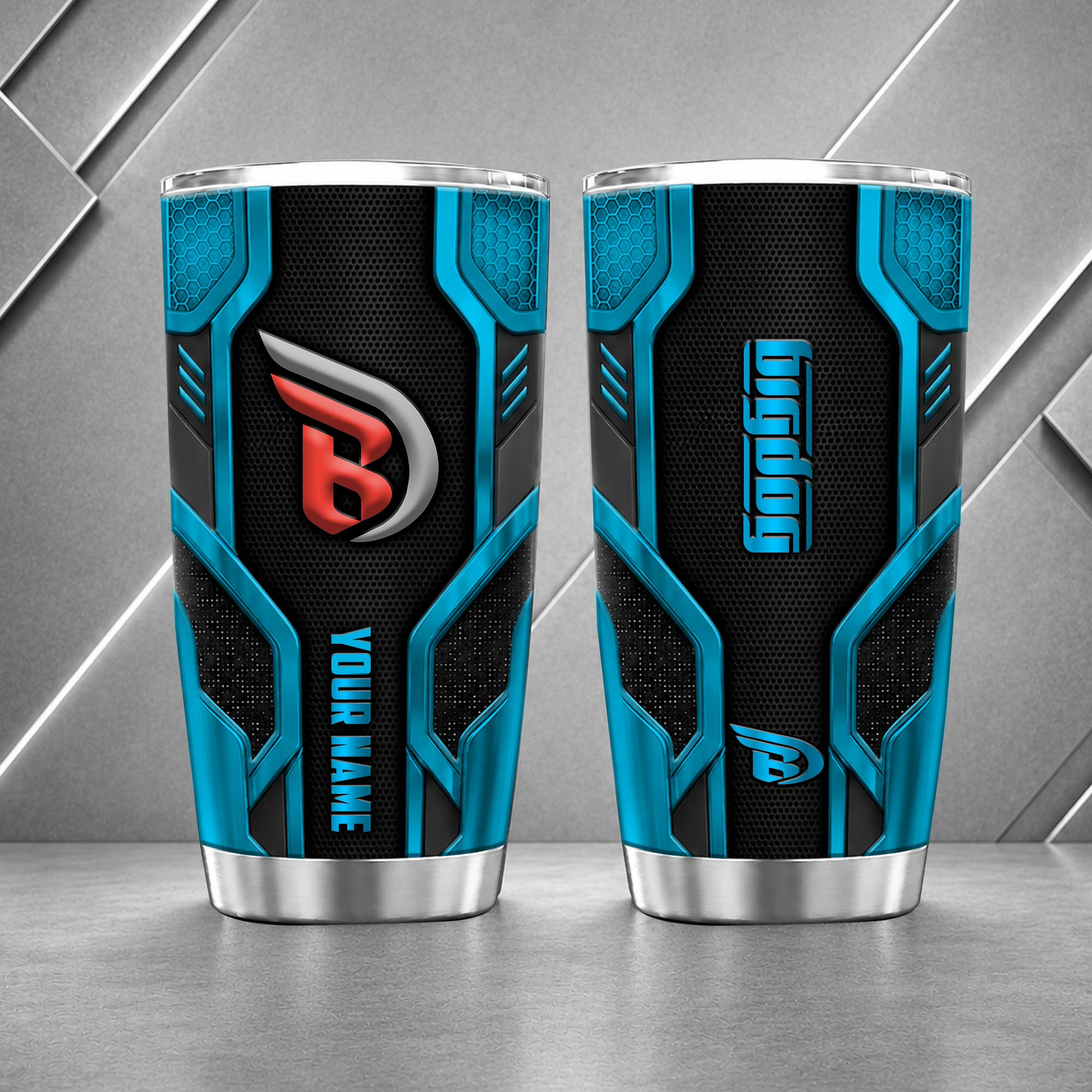 Big Dog Motorcycles 20oz Tumbler | 3D Carbon Armour Biker Travel Mug - Image 7