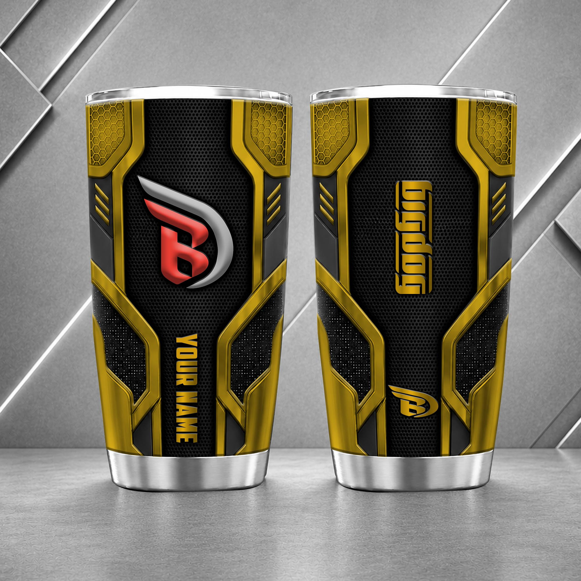Big Dog Motorcycles 20oz Tumbler | 3D Carbon Armour Biker Travel Mug - Image 8