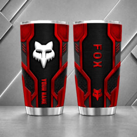 Fox Racing 20oz Tumbler | 3D Carbon Armour Biker Travel Mug