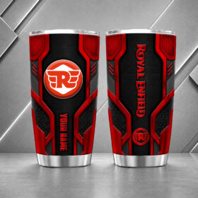 Royal Enfield 20oz Tumbler | 3D Carbon Armour Biker Travel Mug