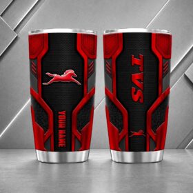 TVS Motor 20oz Tumbler | 3D Carbon Armour Biker Travel Mug