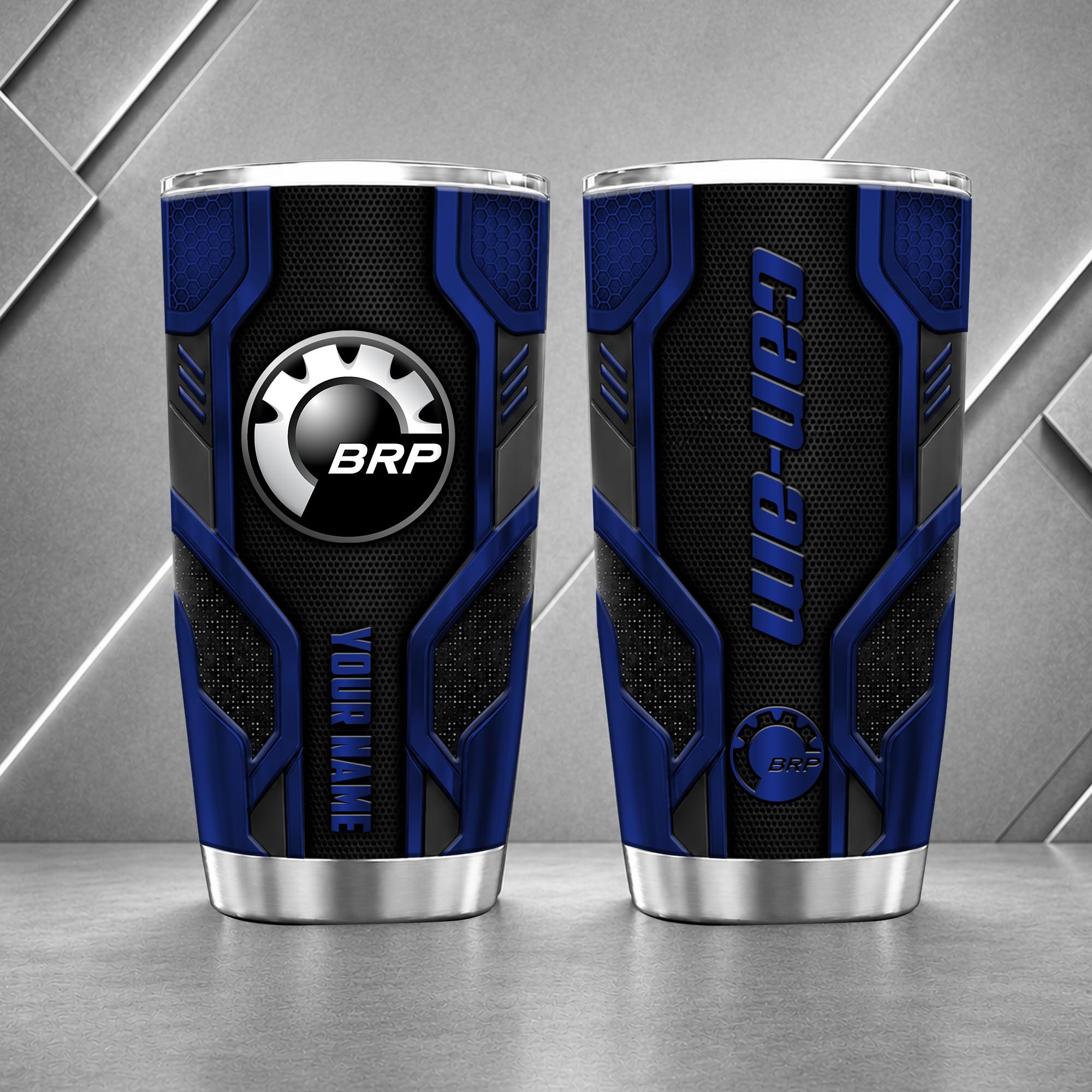 Can-Am Motorcycles 20oz Tumbler | 3D Carbon Armour Biker Travel Mug - Image 2