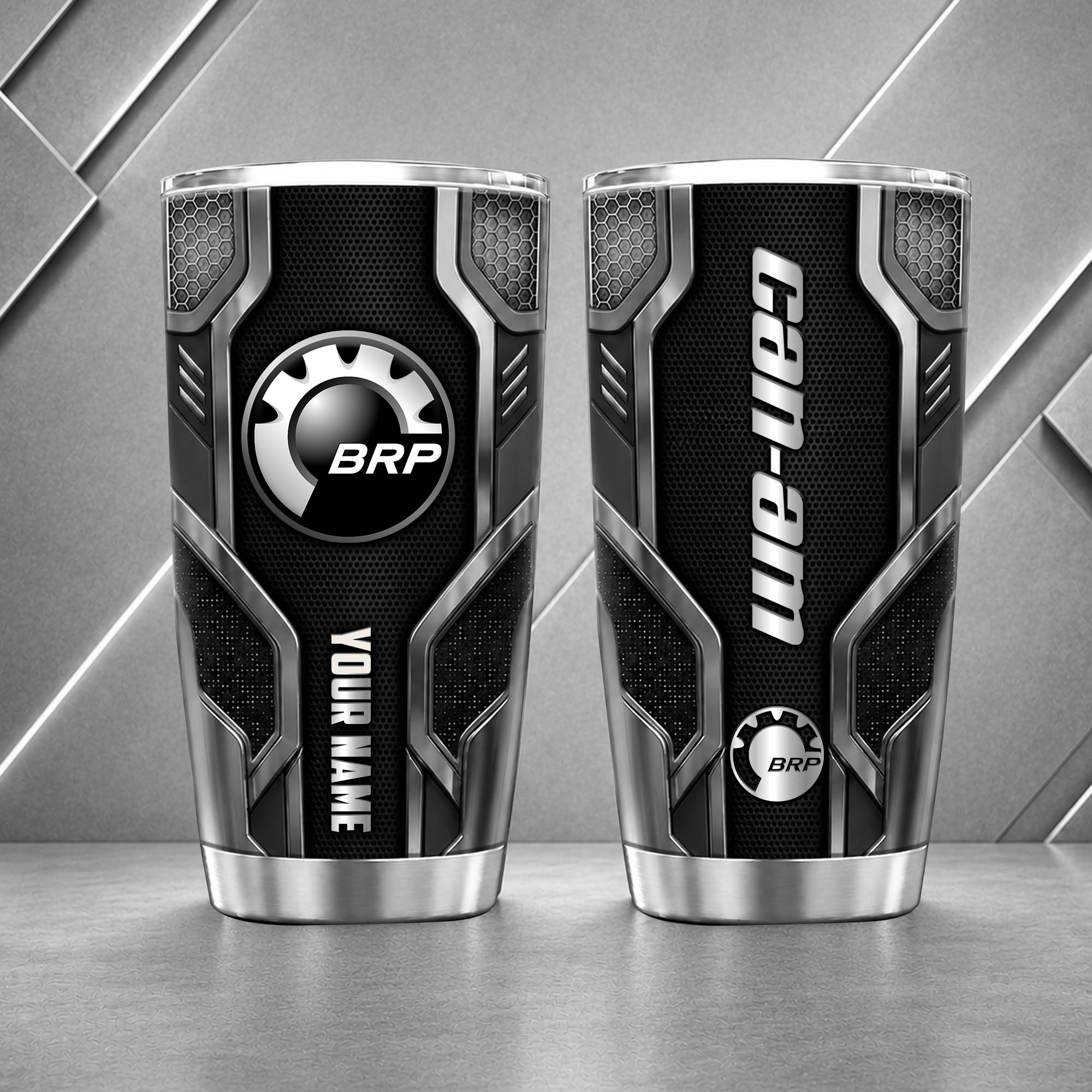 Can-Am Motorcycles 20oz Tumbler | 3D Carbon Armour Biker Travel Mug - Image 4