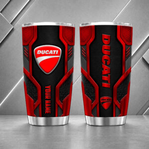 Ducati 20oz Tumbler | 3D Carbon Armour Biker Travel Mug