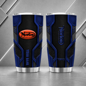 Alternative view of Norton 20oz Tumbler | 3D Carbon Armour Biker Travel Mug